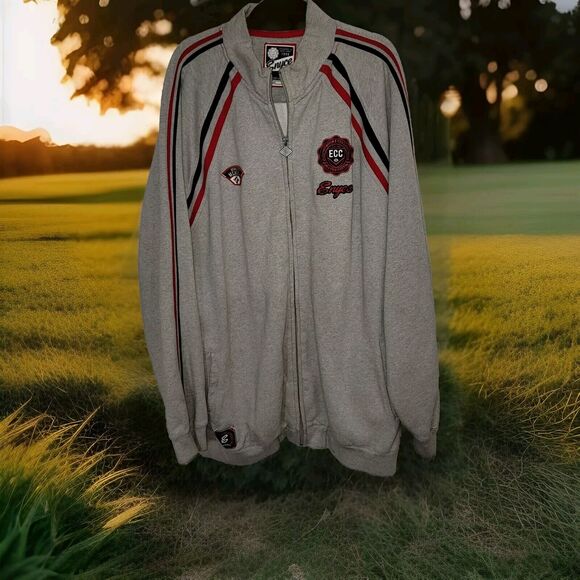 Enyce Heavyweight Track Full Zip Jacket Grey Lined Excellent Used Condition 3xl - Picture 1 of 16